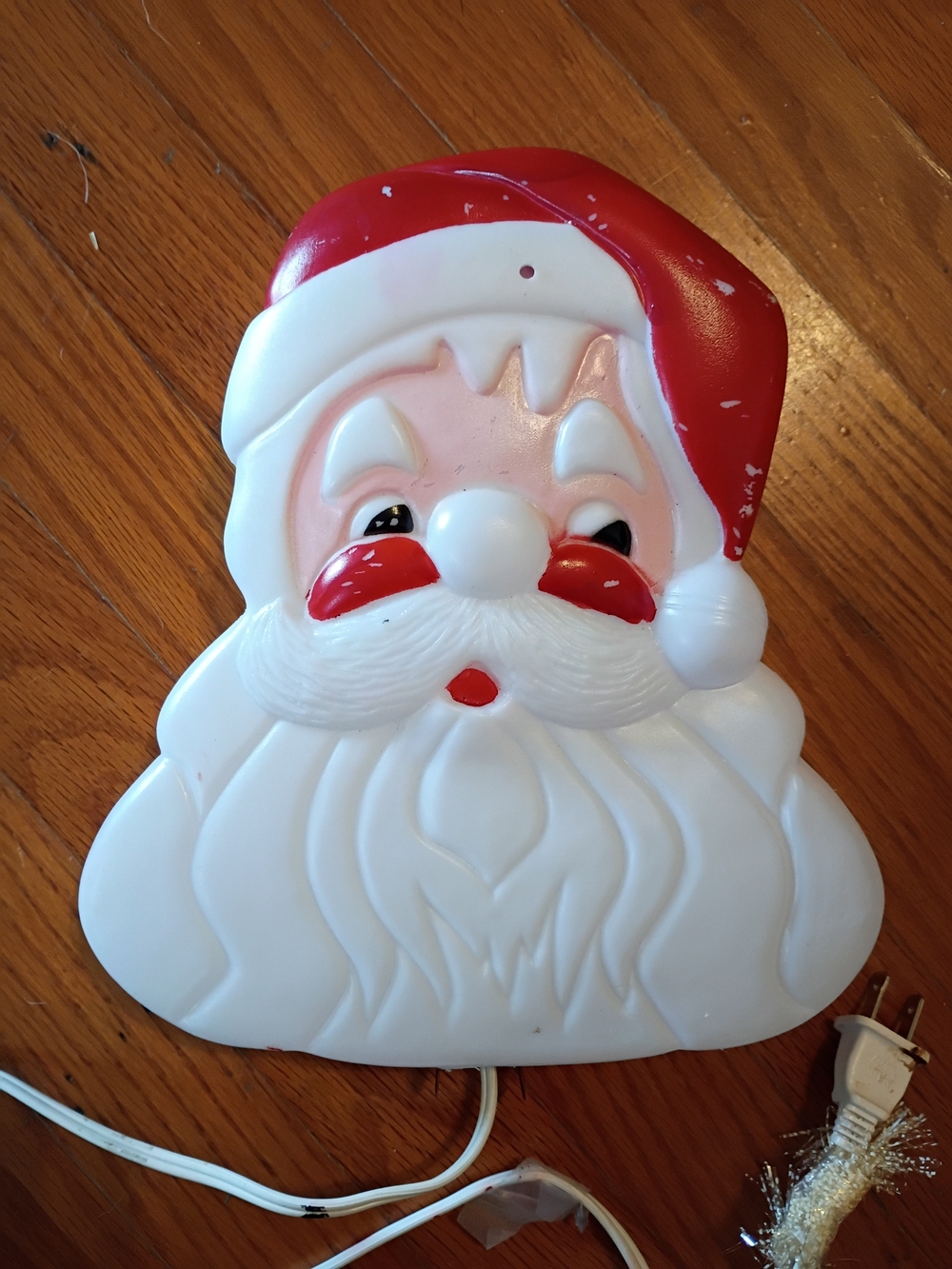 1990 Noma Santa Claus Christmas Window Lite with Light Suction Cup